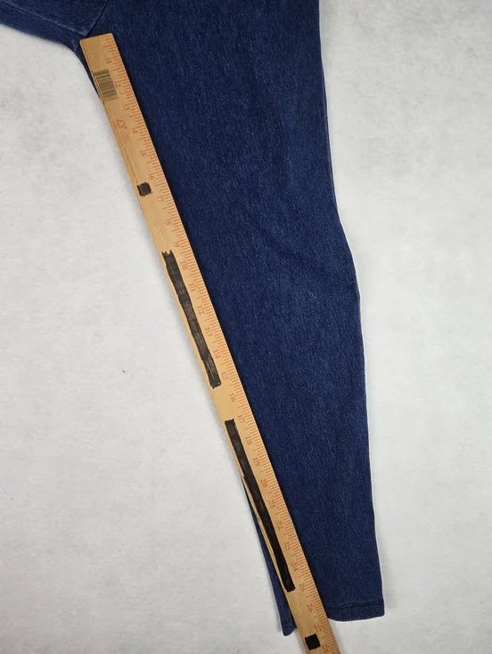 Akira Dark Blue Denim Jumpsuit with Floral Embroidery - Picture 7 of 8